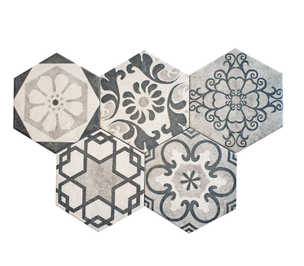 FT - Hexagon Flower Matt Tile
