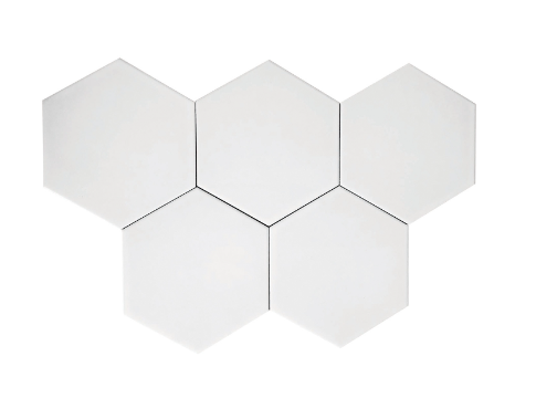 FT - Hexagon White Matt Tile