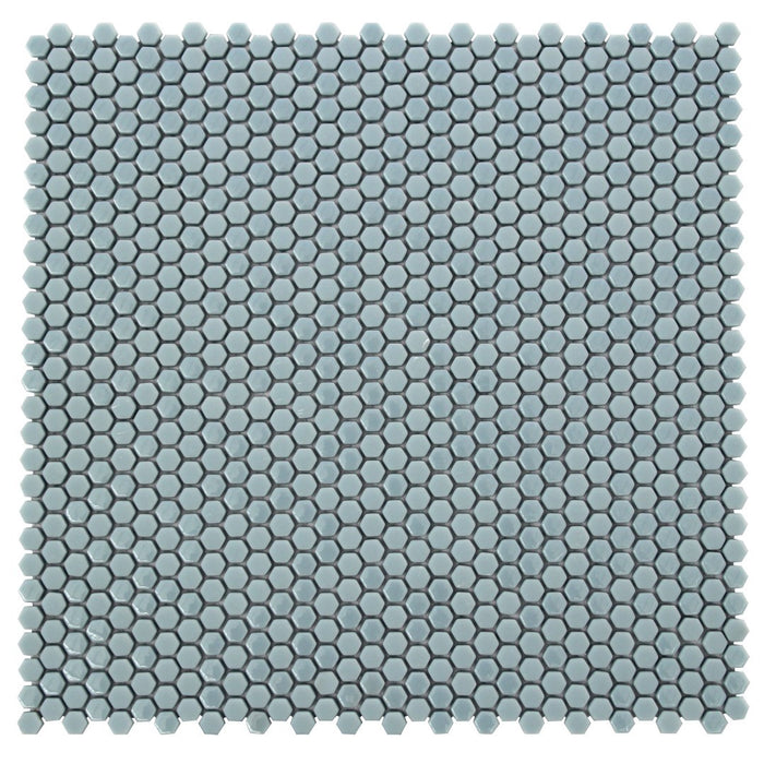 GS - Pale Turquoise Honeycomb Mosaic