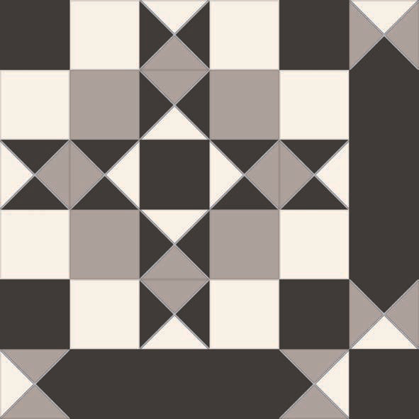 DB - Victorian Windsor Black Matt Anti-Slip Tile