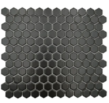 CA - Small Black Hexagon Mosaic