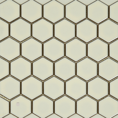 CW - Hexagonal Ice White Mosaic