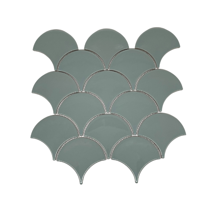 CA - Sage Grey Fan Mosaic