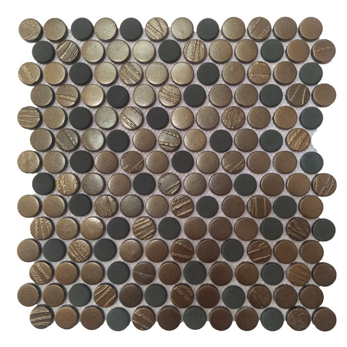 GS - Bronze Penny Round Mosaic
