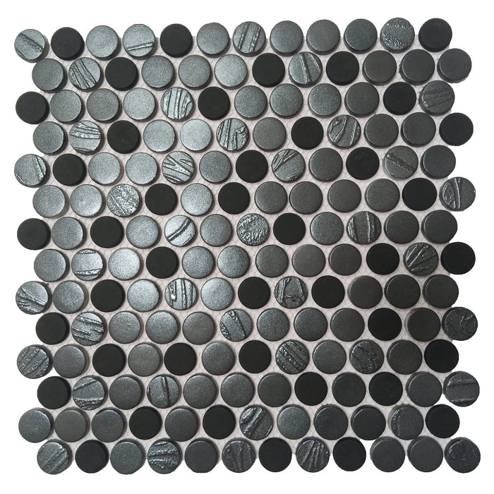GS - Anthracite Penny Round Mosaic