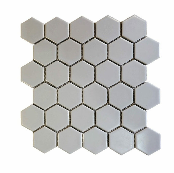 GS - Light Grey Matt Hexagon Mosaic