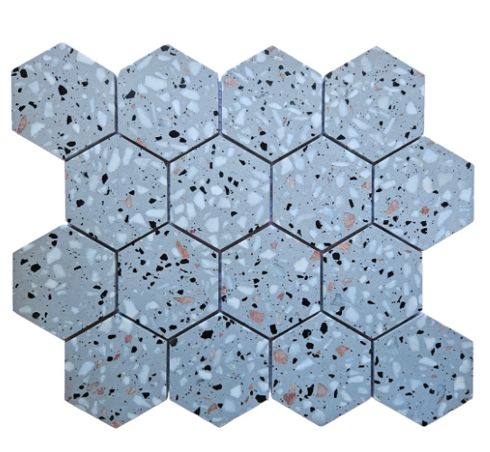 GS - Terrazzo Multi Blend Hexagon Mosaic
