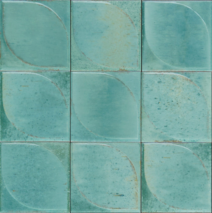 Marazzi - Lume Dew 3D Turquoise Tile