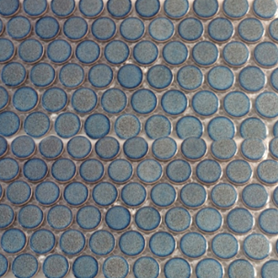 CW - Bubble Magic Blue Rustic Porcelain Mosaic