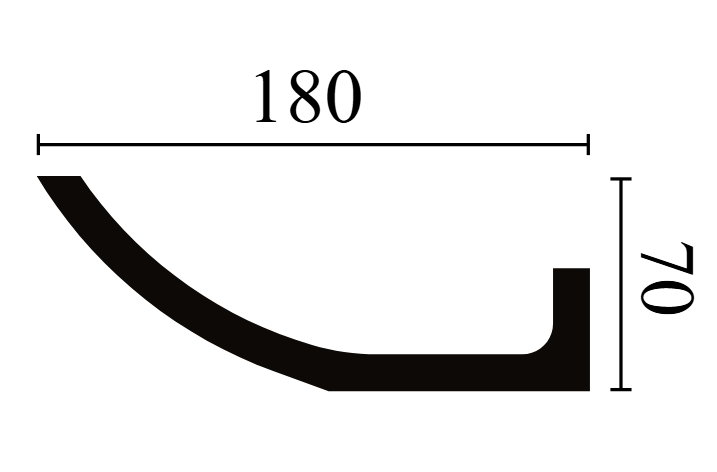 NMC Wallstyl Cornice 70x180mm - WT4