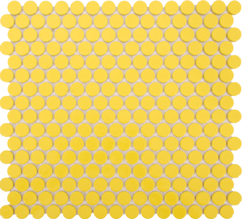 DJ - Penny Round Yellow Gloss Mosaic