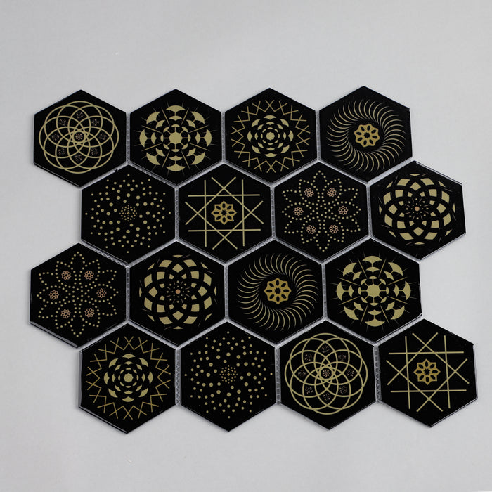 CA - Hexagon Black Universe Mosaic