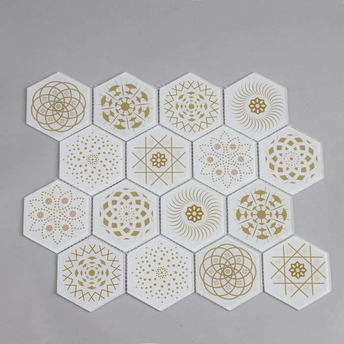 CA - Hexagon Universe White Mosaic