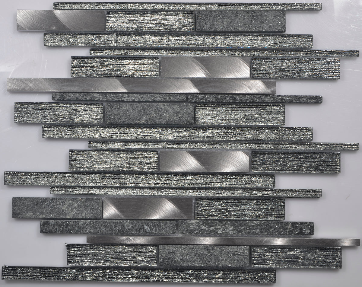 CA - Linear Grey Graphite Mosaic — Pudlo South Africa