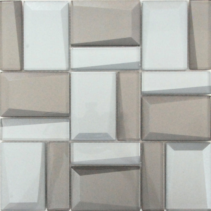 DJ - Prism LT Grey Rectangle Mosaic