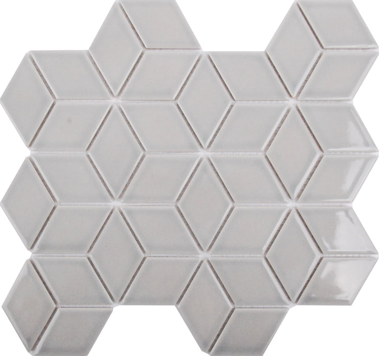 DJ - Grey Gloss 3D Cube Mosaic