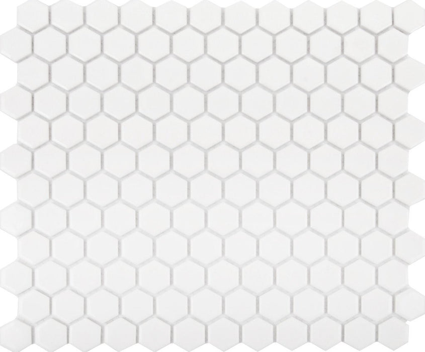 DJ - White Hexagon Gloss Mosaic