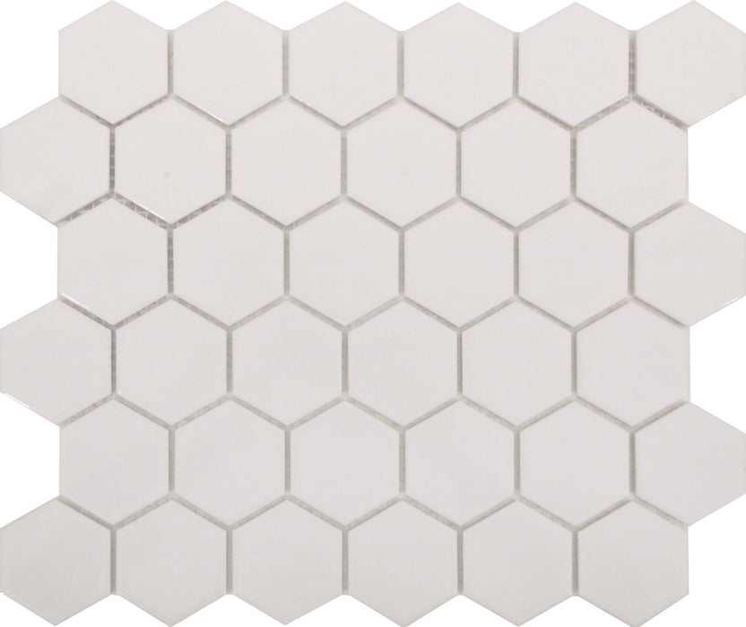 DJ - White Hexagon Gloss Mosaics