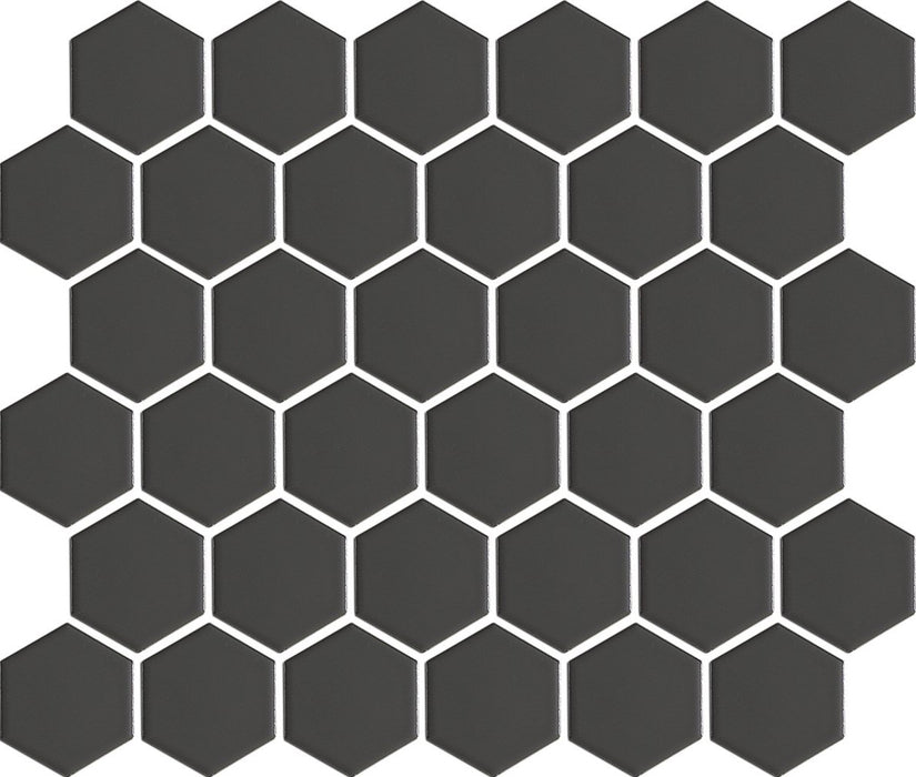 DJ - Black Matt Hexagon Mosaic