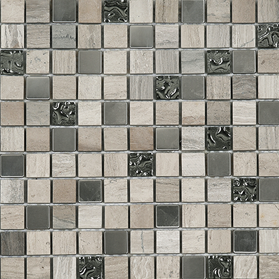 CW - Marble/Glass/Stainless Steel Combo Mosaic