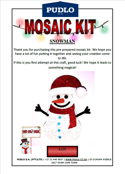 MK - Christmas Snowman Mosaic Kit