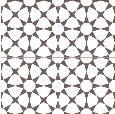 Decobella - Chic White Star Tile