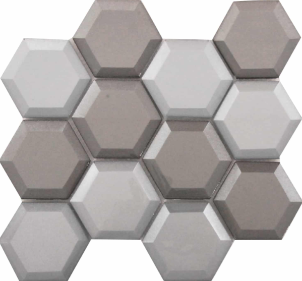 DJ - Prism  LT Grey Hexagon Mosaic