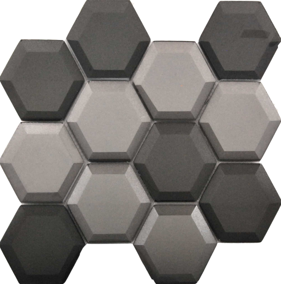 DJ - Prism DK Grey Hexagon Mosaic
