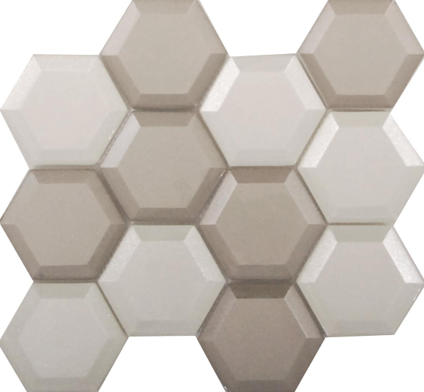 DJ - Prism Silver Hexagon Mosaic