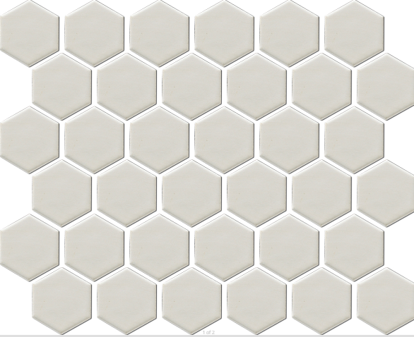 DJ - White Hexagon Matt Mosaic