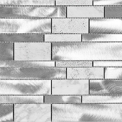 CW - Boulevard Bianco Alluminium Mosaic