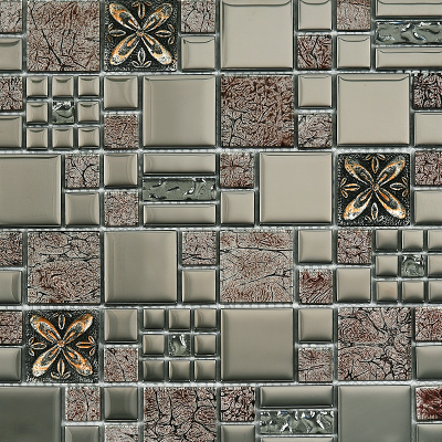 CW - Pewter Floral Combo Mosaic