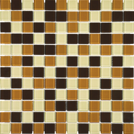 FT - Crystal Glass Brown Mix Mosaic