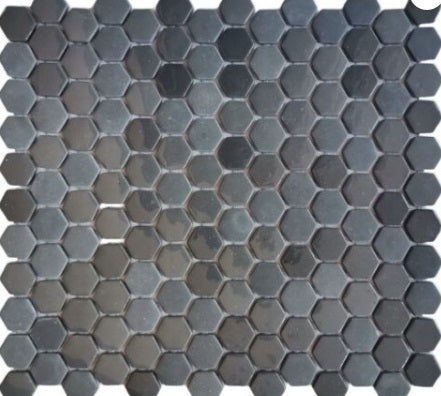 GS - Charcoal Mini Hexagon Mosaic