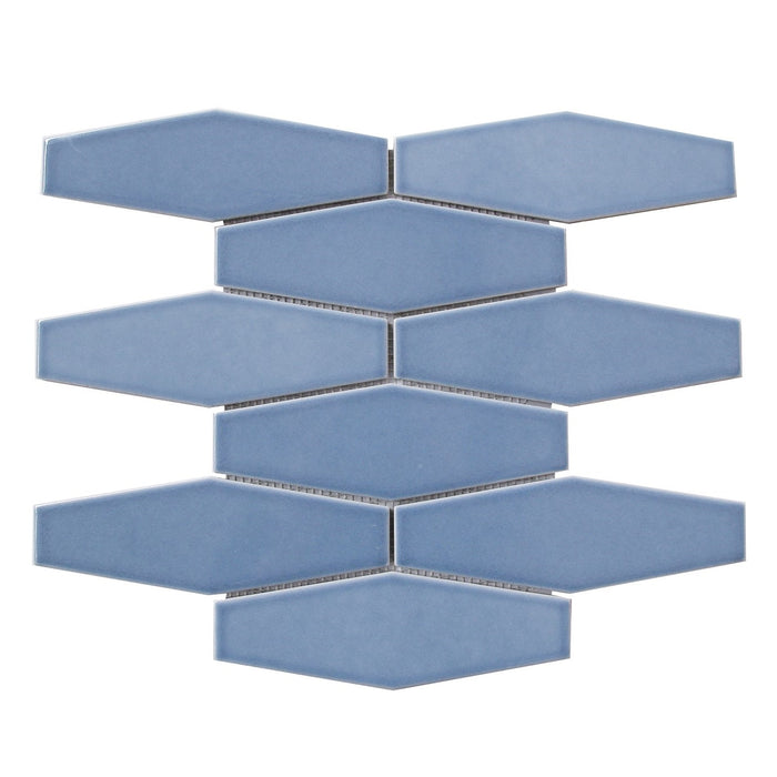 GS - Steel Blue Long Hexagonal Mosaic