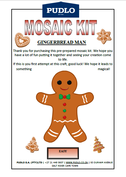 MK - Gingerbread Man Mosaic Kit