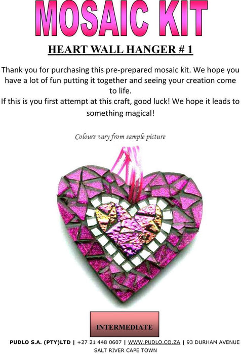 MK - Heart Wall Hanger 1 Mosaic Kit