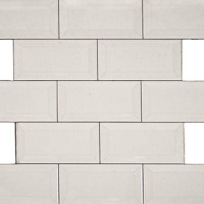 CW - Gloss White Bevelled Subway Tile