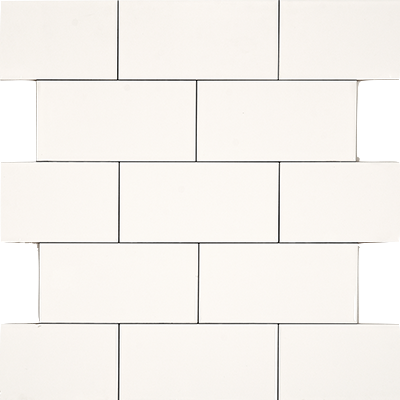 CW - Gloss White Plain Cut Tile