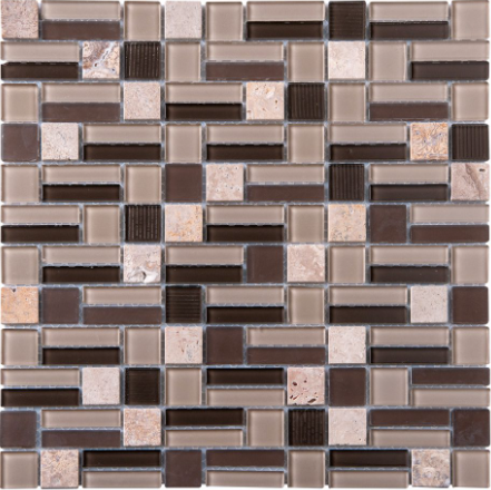 FT - Beige Glass and Stone Mosaic