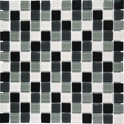 FT - Crystal Glass Grey Mix Mosaic