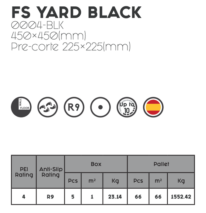 Decobella - FS Yard Black Tile