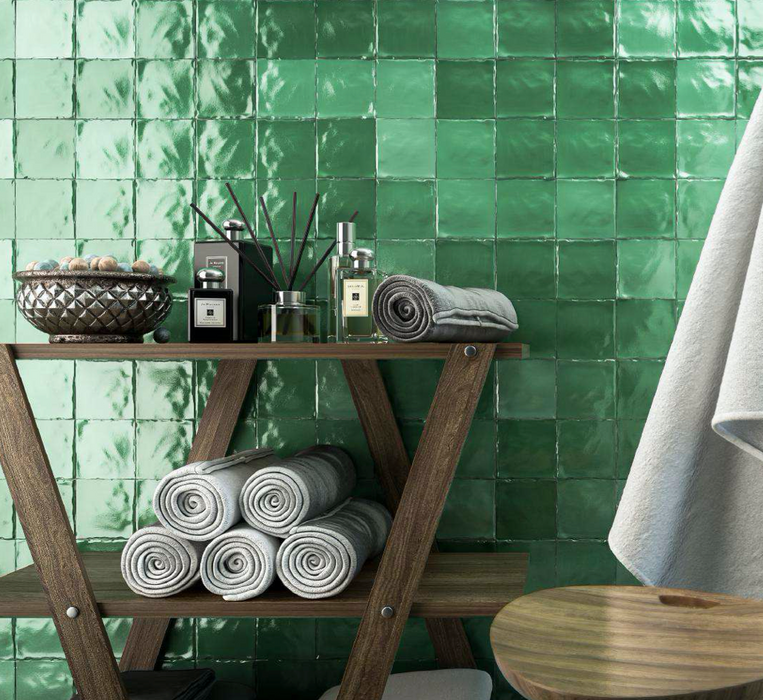Decobella - Riad Cuadrado Green Tile END OF RANGE