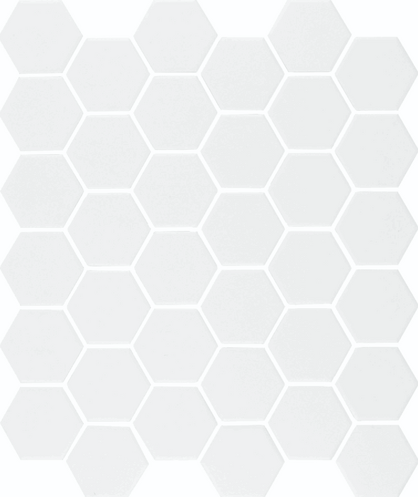 MV - Hexagon Unglazed Pure White Mosaic