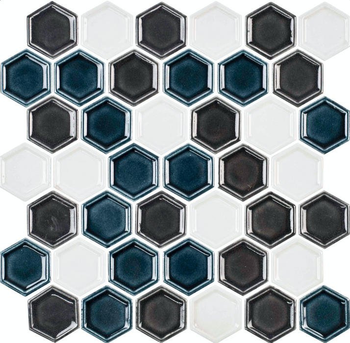 MV - Classic Hexagon Burnt Mint Mosaic